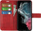 Lunso - Geschikt voor Samsung Galaxy S23 Ultra - cover bookcase hoes - Rood