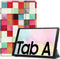 Lunso - Geschikt voor Samsung Galaxy Tab A 10.5 inch - 3-Vouw sleepcover hoes - Blokken