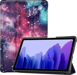 Lunso - Geschikt voor Samsung Galaxy Tab A 10.5 inch - 3-Vouw sleepcover hoes - Galaxy