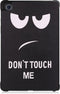 Lunso - Geschikt voor Samsung Galaxy Tab A 10.5 inch - 3-Vouw sleepcover hoes - Don't Touch