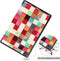 Lunso - Geschikt voor Samsung Galaxy Tab A 10.5 inch - 3-Vouw sleepcover hoes - Blokken