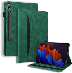 Lunso - Geschikt voor Samsung Galaxy Tab S8 Ultra - Luxe Bookcase hoes - Groen