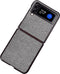 Lunso - Geschikt voor Samsung Galaxy Z Flip4 - Canvas cover hoes - Grijs