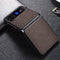 Lunso - Geschikt voor Samsung Galaxy Z Flip4 - Canvas cover hoes - Bruin
