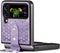 Lunso - Geschikt voor Samsung Galaxy Z Flip4 - Kunstleren backcover hoesje met ringhouder - Paars