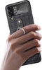 Lunso - Geschikt voor Samsung Galaxy Z Flip4 - Kunstleren backcover hoesje met ringhouder - Zwart