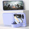 Lunso Geschikt voor Samsung Galaxy Z Flip6 Leren hoes met band - strap case - Donkerblauw
