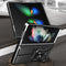 Lunso - Geschikt voor Samsung Galaxy Z Fold4 - Armor Guard telefoonhoes met ringhouder - Zwart
