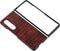 Lunso - Geschikt voor Samsung Galaxy Z Fold4 - Croco patroon cover hoes - Bruin