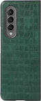 Lunso - Geschikt voor Samsung Galaxy Z Fold4 - Croco patroon cover hoes - Groen