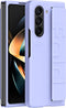 Lunso - Geschikt voor Samsung Galaxy Z Fold6 hoes met polsband - wrist strap - Lila