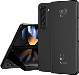 Lunso - Geschikt voor Samsung Galaxy Z Fold6 - Window view cover hoes - Zwart