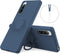 Lunso - Geschikt voor Sony Xperia 10 V - Ringhouder Backcover hoes - Donkerblauw