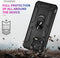 Lunso - Geschikt voor Xiaomi 13 - Armor backcover hoes met ringhouder - Zwart