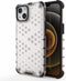Lunso - Honinggraat Armor Backcover hoes - Geschikt voor iPhone 13 - Wit
