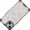 Lunso - Honinggraat Armor Backcover hoes - Geschikt voor iPhone 13 - Wit
