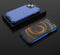Lunso - Honinggraat Armor Backcover hoes - Geschikt voor iPhone 13 - Blauw