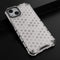 Lunso - Honinggraat Armor Backcover hoes - Geschikt voor iPhone 13 - Wit
