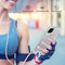 Lunso iPhone 12 Pro Max - Backcover hoes met koord - Glitter Zilver