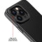 Lunso - iPhone 15 Pro - Back cover hoesje - Metalen ring Donkergroen