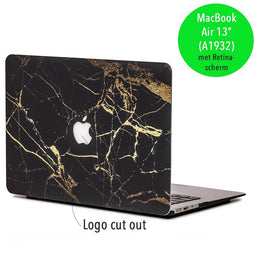 Lunso MacBook Air 13 inch (2018-2019) cover hoes - case - Marble Nova
