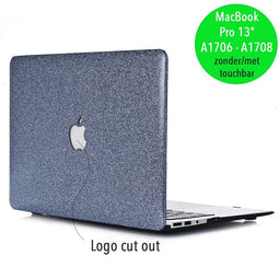 Lunso MacBook Pro 13 inch (2016-2019) cover hoes - case - glitter blauw