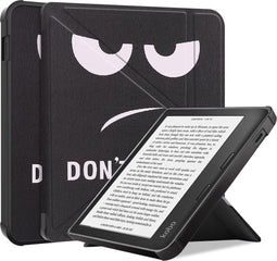Lunso - Origami sleepcover hoes - Geschikt voor Kobo Libra 2 (7 inch) - Don't Touch