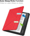 Lunso - Origami sleepcover hoes - Geschikt voor Kobo Libra 2 (7 inch) - Rood