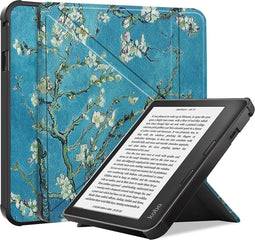 Lunso - Origami sleepcover hoes - Geschikt voor Kobo Sage - Van Gogh Amandelbloesem