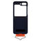 Lunso - Samsung Galaxy Z Flip5 - Hoes met band - Donkerblauw/Oranje