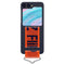 Lunso - Samsung Galaxy Z Flip5 - Hoes met band - Donkerblauw/Oranje