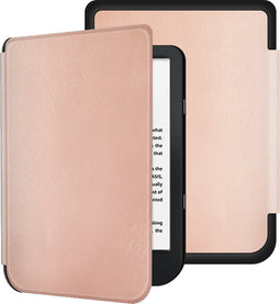 Lunso - sleepcover flip hoes - Geschikt voor Kobo Nia (6 inch) - Rose Goud
