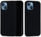 Lunso - Softcase Backcover hoes - Geschikt voor iPhone 13 - Zwart