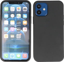 Lunso - Softcase hoes - Geschikt voor iPhone 12 Mini - Zwart