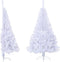 vidaXL - Kunstkerstboom - met - standaard - half - 150 - cm - PVC - wit