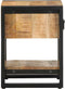 vidaXL - Nachtkastje - 35x34x45 - cm - massief - ruw - mangohout