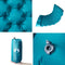 vidaXL - Kampeermatras - met - kussens - zelfopblazend - 2-persoons - blauw