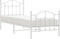 vidaXL - Bedframe - met - hoofd- - en - voeteneinde - metaal - wit - 80x200 - cm