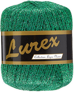 Lurex glitter garen, groen, L: 160 m, 25 gr/ 1 bol