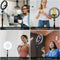 LURK® Ringlamp set 8 inch LED - Met statief | Smartphone houder & microfoon | Universeel & verstelbaar | Selfie Ringlight voor Telefoon | Ring Light | Geschikt voor Iphone & Samsung