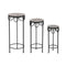Set van 3 tafels Home ESPRIT Zwart 30 x 30 x 69 cm (3 Onderdelen)