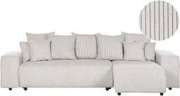LUSPA - Hoekbank - Lichtbeige - Linkszijdig - Corduroy