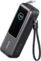 Anker PowerCore 25K - Powerbank 25000mAh - 3x 100W USB-C Poorten - Zwart - Ingebouwde Intrekbare Kabels - Real-Time Smart Display