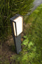 LUTEC Qubo - Sokkellamp voor buiten - LED - Donkergrijs - Aluminium - 3000K