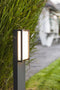 LUTEC Qubo - Sokkellamp voor buiten - LED - Donkergrijs - Aluminium - 3000K
