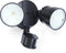 LUTEC Shrimp - Security wandlamp voor Buiten - Schijnwerper met PIR bewegingssensor - Tweekoppig - LED - 1250 Lumen - 12W - 5000K wit licht - Zwart