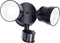 LUTEC Shrimp - Security wandlamp voor Buiten - Schijnwerper met PIR bewegingssensor - Tweekoppig - LED - 1250 Lumen - 12W - 5000K wit licht - Zwart