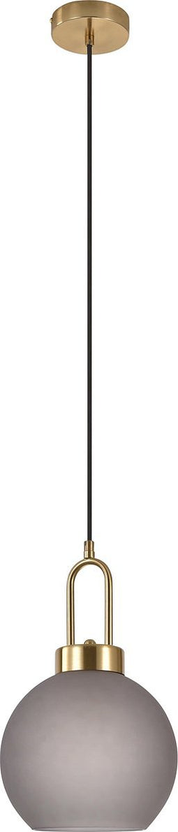 Luton Hanglamp - bolvormig - 150 cm stofkoord -Goudkleurig