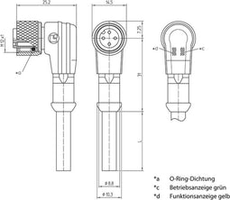 Lutronic 1135 Sensor/actuator connector, geassembleerd M12 Aantal polen: 3 Koppeling, haaks 2.00 m 1 stuk(s)