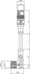 Lutronic 1149 Sensor/actuator aansluitkabel M12 Aantal polen: 3 Stekker, recht, Bus, haaks 2.00 m 1 stuk(s)